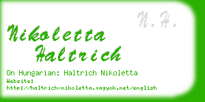 nikoletta haltrich business card